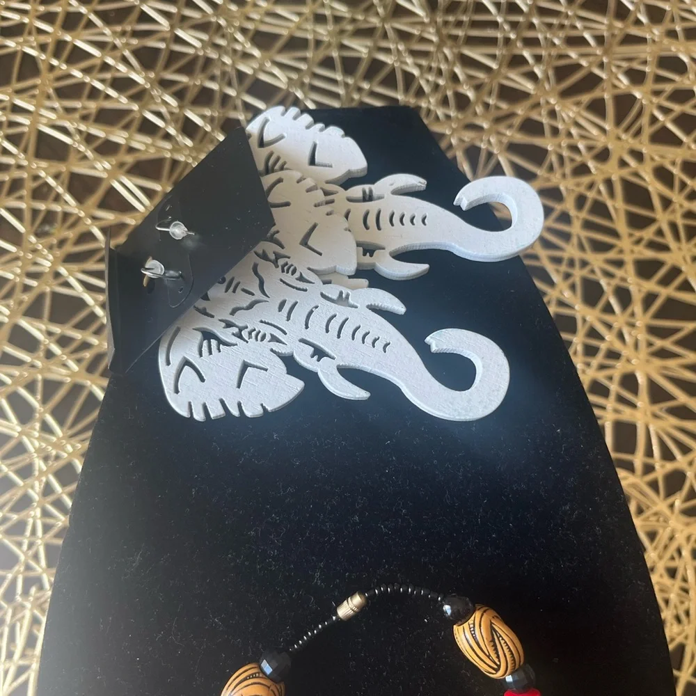 Colorful Elephant Earrings and Beaded Bracelet Set